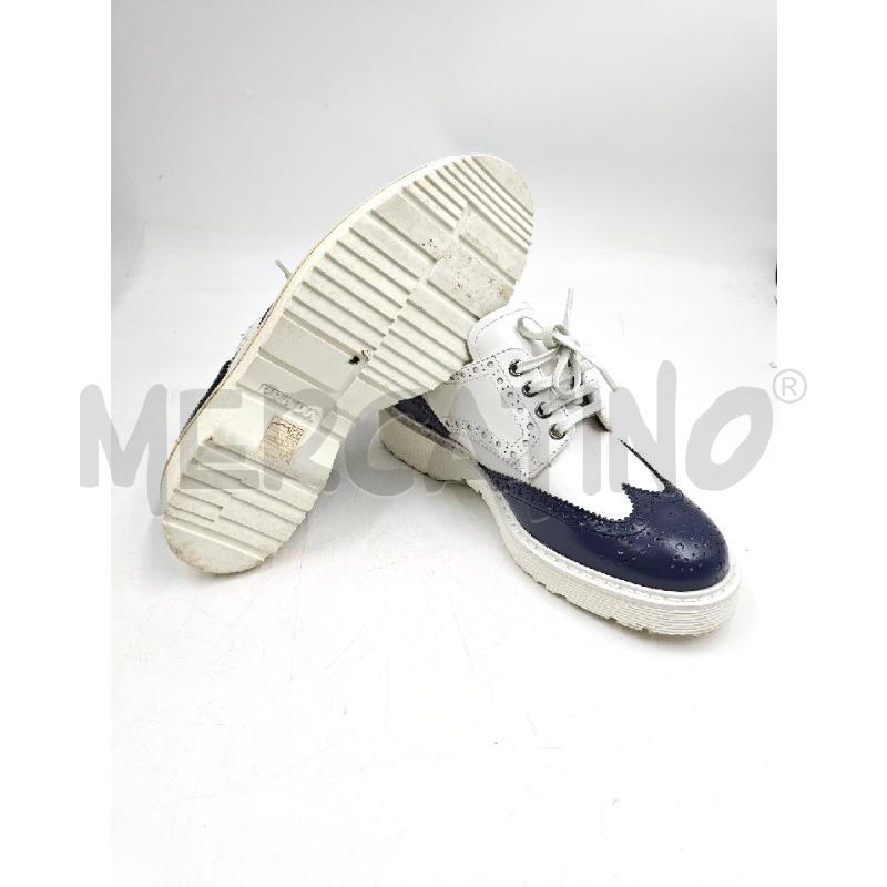 SCARPE D PRADA BIANCHE BLU CODA DI RONDINE  | Mercatino dell'Usato Verona fiera 5