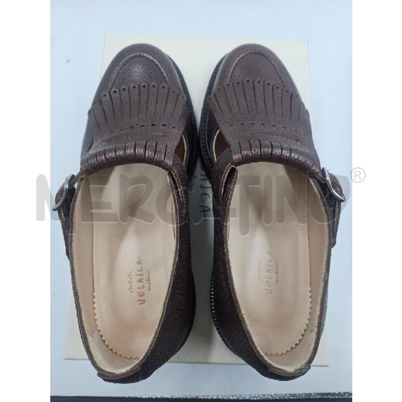 SCARPE D VELASCA MARY JANE PELLE MARRONI FRANGE  | Mercatino dell'Usato Verona fiera 4