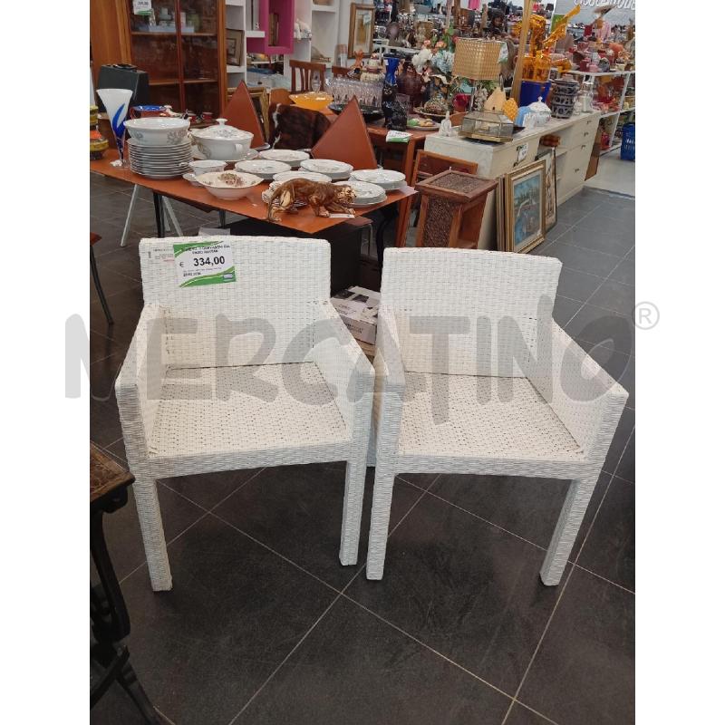 SEDIE PZ. 2 GERVASONI BIA FINTO RATTAN | Mercatino dell'Usato Verona fiera 1