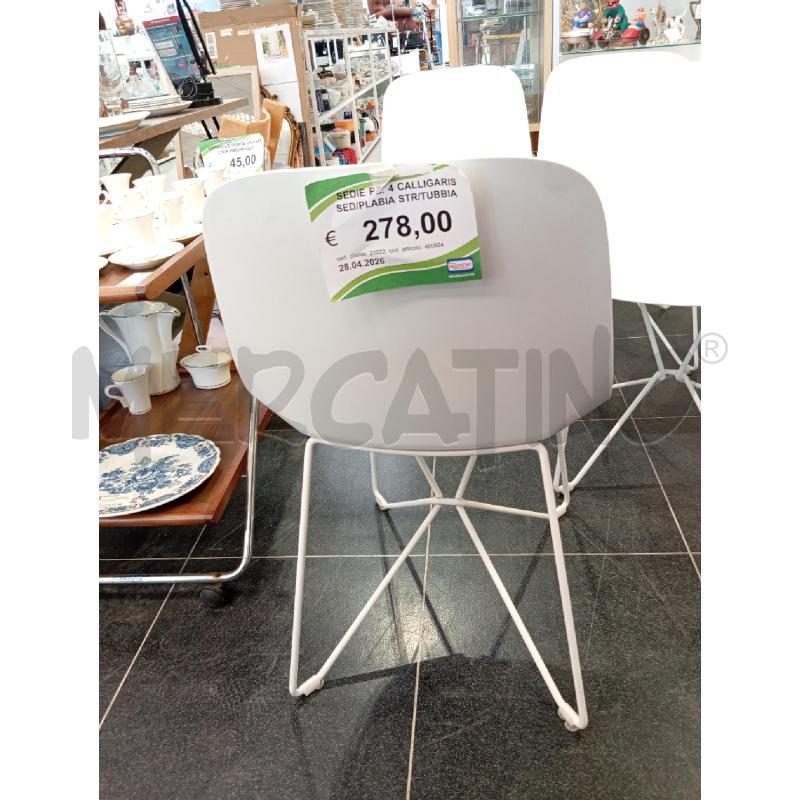 SEDIE PZ. 4 CALLIGARIS SED/PLABIA STR/TUBBIA | Mercatino dell'Usato Verona fiera 3
