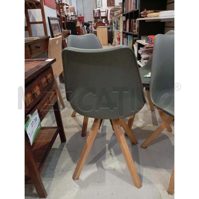 SEDIE PZ. 4 POLICARB STRUTT LEGNO | Mercatino dell'Usato Verona fiera 3