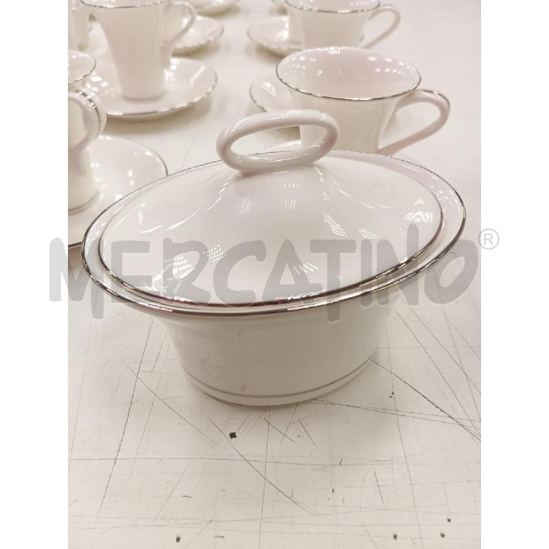 SERVIZIO CAFFE 12+3 PORC BIANCA FILO ARG SCHERZER NEW BONWE CHINA | Mercatino dell'Usato Verona fiera 5