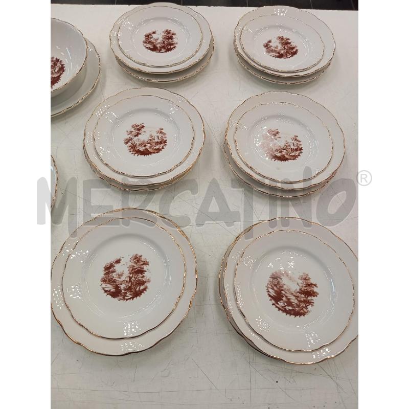 SERVIZIO PIATTI DA 6 PZ.21 PAGNOSSIN PAESAGGIO MARRONE | Mercatino dell'Usato Verona fiera 1