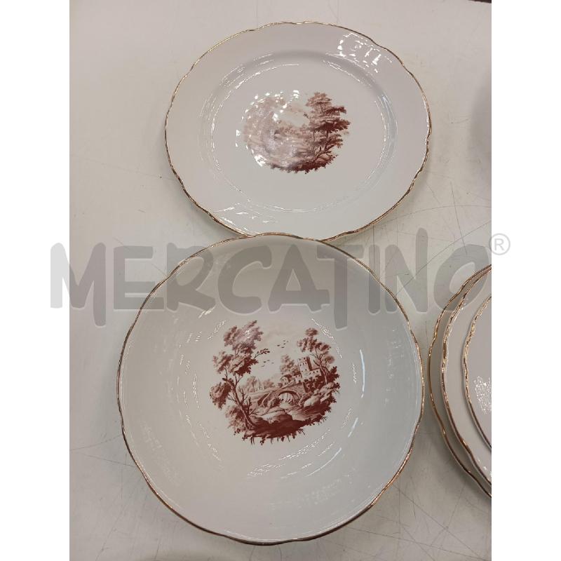 SERVIZIO PIATTI DA 6 PZ.21 PAGNOSSIN PAESAGGIO MARRONE | Mercatino dell'Usato Verona fiera 4