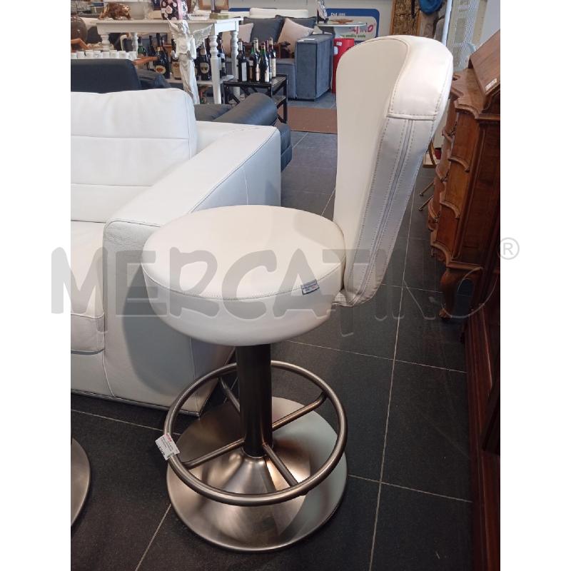 SGABELLO B/CROMO SED VILPELLE BIANCA | Mercatino dell'Usato Verona fiera 1