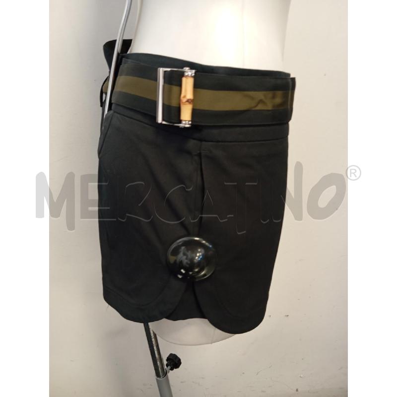 SHORTS DONNA GUCCI NERO CINTURA WEB VERDE MILITARE BAMBOO | Mercatino dell'Usato Verona fiera 2