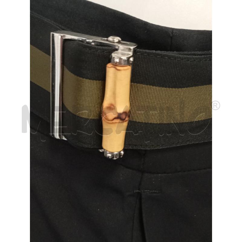 SHORTS DONNA GUCCI NERO CINTURA WEB VERDE MILITARE BAMBOO | Mercatino dell'Usato Verona fiera 3