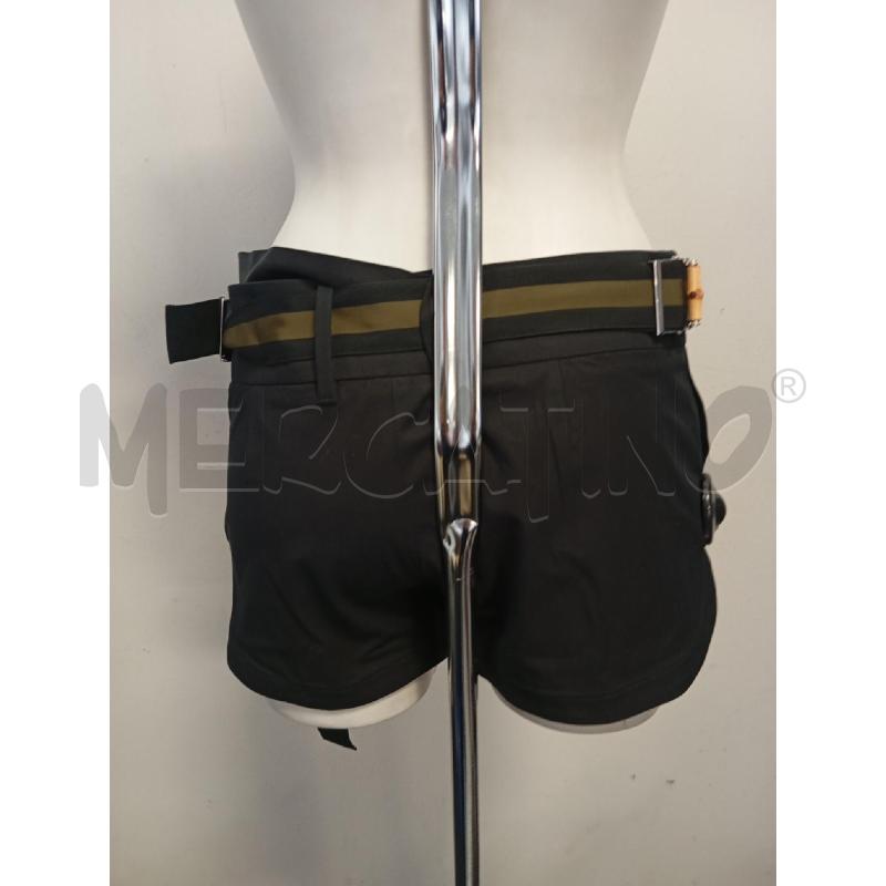 SHORTS DONNA GUCCI NERO CINTURA WEB VERDE MILITARE BAMBOO | Mercatino dell'Usato Verona fiera 4