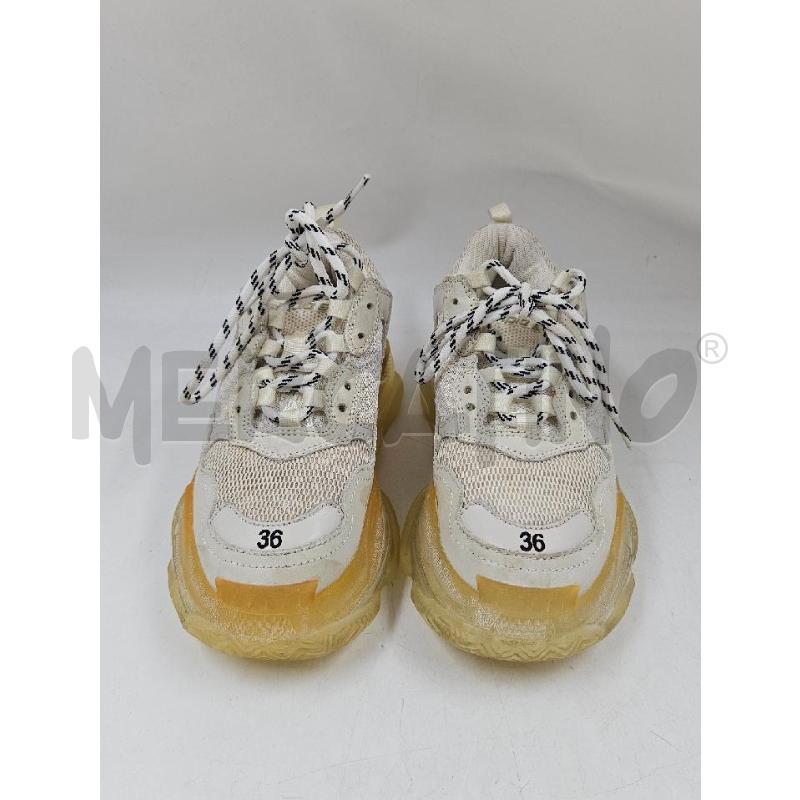 SNEAKERS D BALENCIAGA BIANCHE SUOLA TRASPARENTE  | Mercatino dell'Usato Verona fiera 2