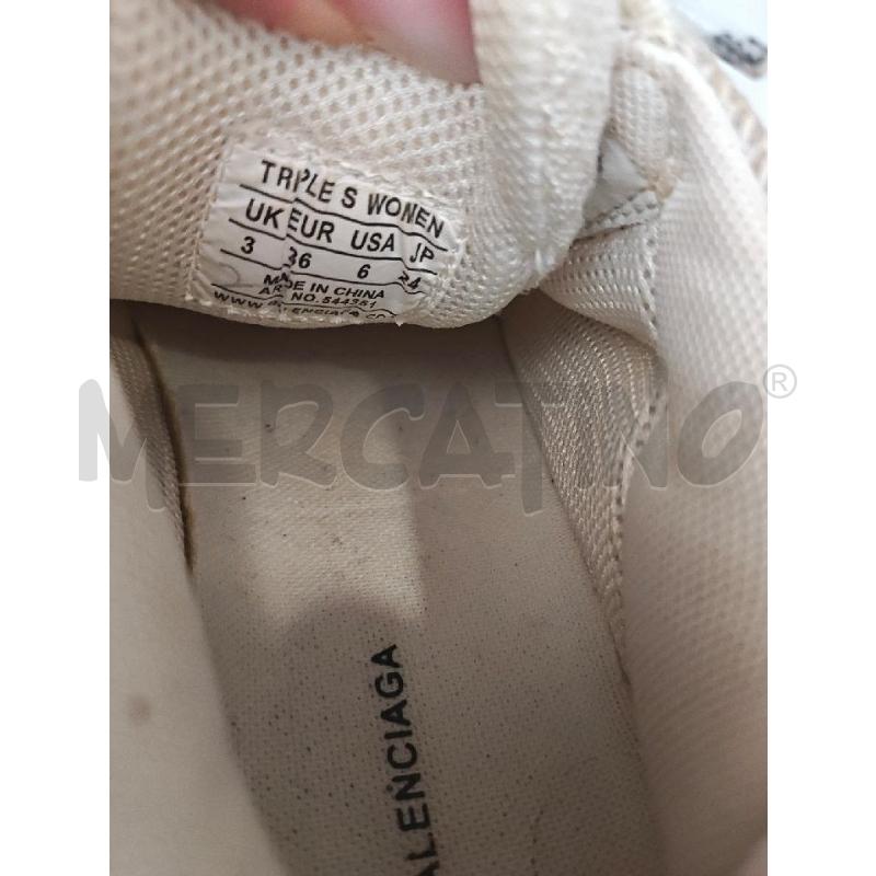 SNEAKERS D BALENCIAGA BIANCHE SUOLA TRASPARENTE  | Mercatino dell'Usato Verona fiera 5