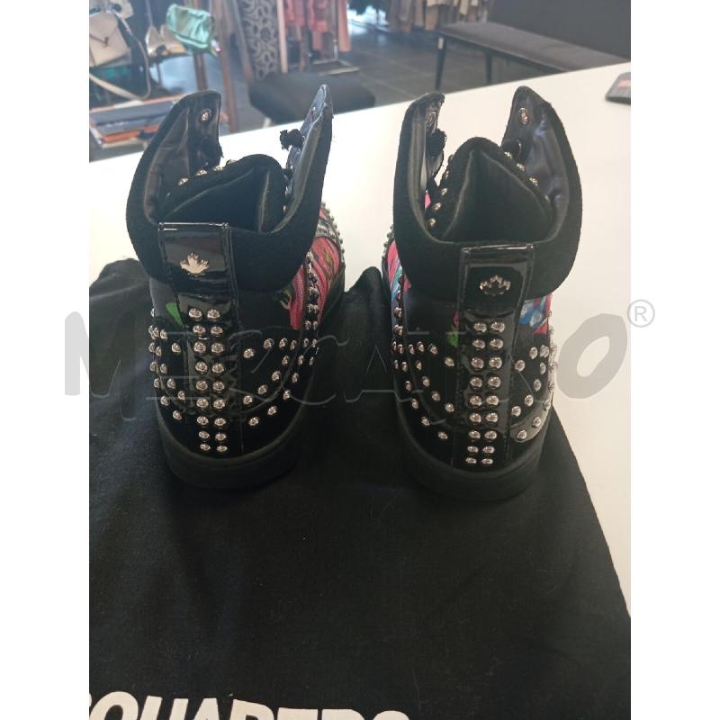 SNEAKERS D DSQUARED FIORI E BORCHIE CROMATE  | Mercatino dell'Usato Verona fiera 3