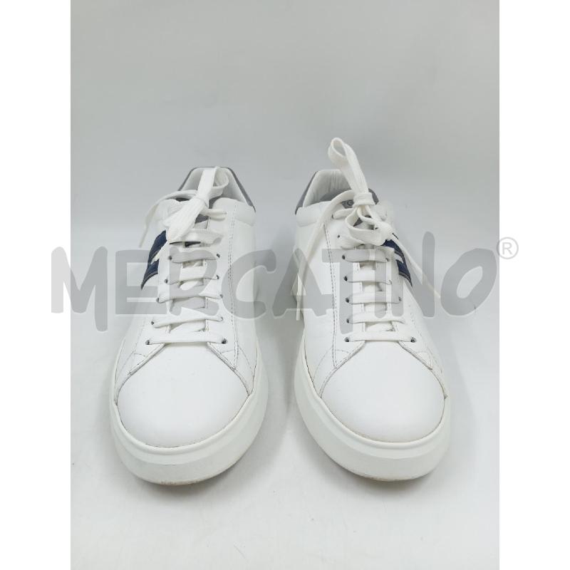 SNEAKERS UOMO HOGAN SLASH BIANCO LOGO BLU GRIGIO  | Mercatino dell'Usato Verona fiera 2