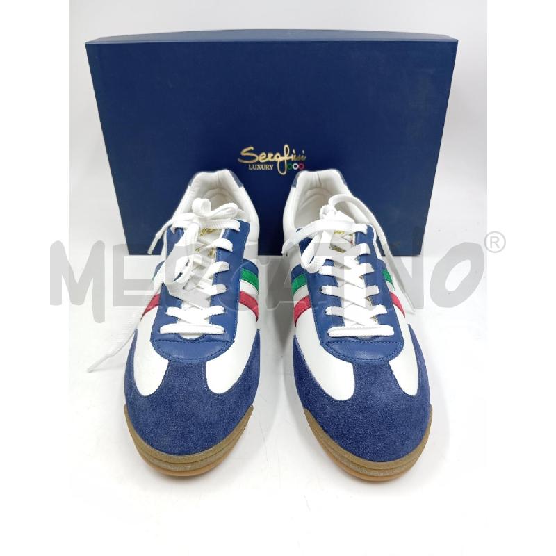 SNEAKERS UOMO SERAFINI BIANCO BLU  | Mercatino dell'Usato Verona fiera 2