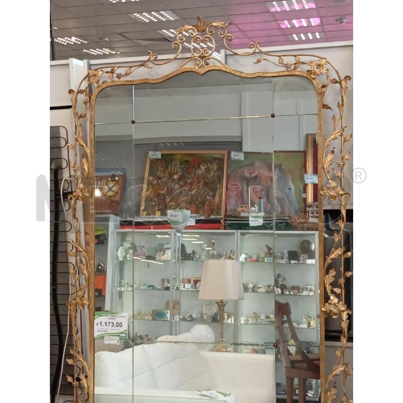 SPECCHIO CORNICE FOGLIE DORATE | Mercatino dell'Usato Verona fiera 1