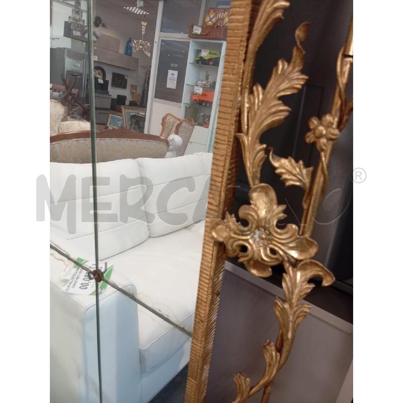 SPECCHIO CORNICE FOGLIE DORATE | Mercatino dell'Usato Verona fiera 2