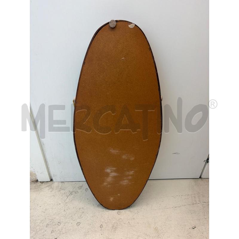 SPECCHIO OVALE LEGNO TEAK CORDA  | Mercatino dell'Usato Verona fiera 4