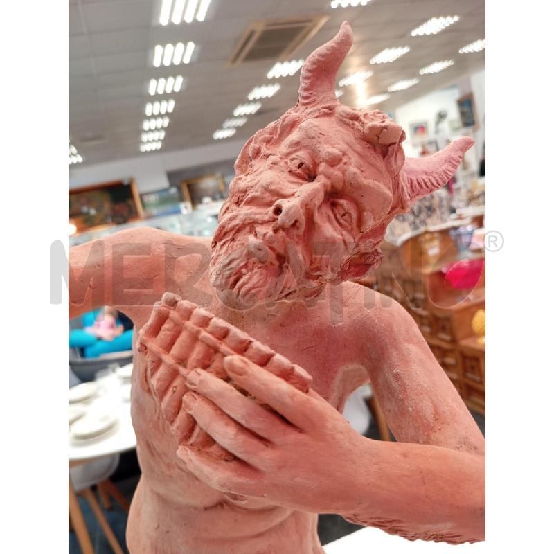 STATUA TERRAC FAUNA PAN CORNO RIF | Mercatino dell'Usato Verona fiera 3