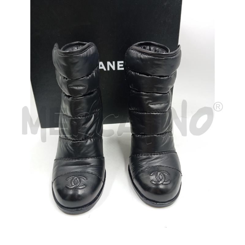 STIVALI DONNA CHANEL PUFFER PELLE NERO | Mercatino dell'Usato Verona fiera 2