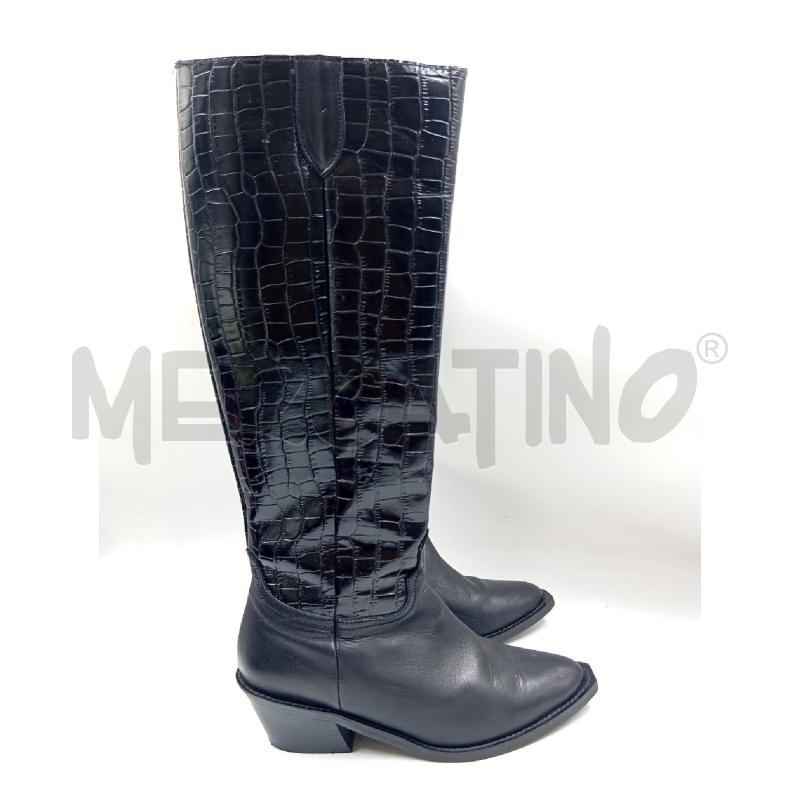 STIVALI TEX DONNA IL LACCIO PELLE NERO EFFETTO COCCO | Mercatino dell'Usato Verona fiera 1