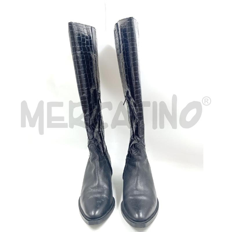 STIVALI TEX DONNA IL LACCIO PELLE NERO EFFETTO COCCO | Mercatino dell'Usato Verona fiera 2