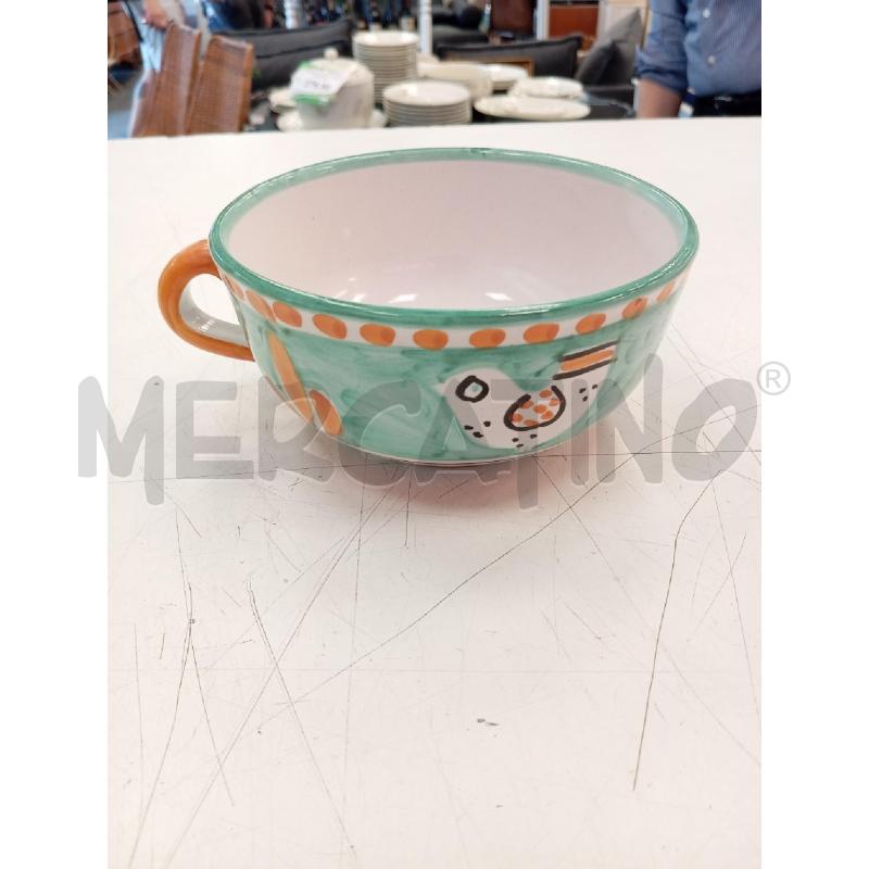 TAZZA SOLIMENE VIETRI VERDE ARANCIO  | Mercatino dell'Usato Verona fiera 1