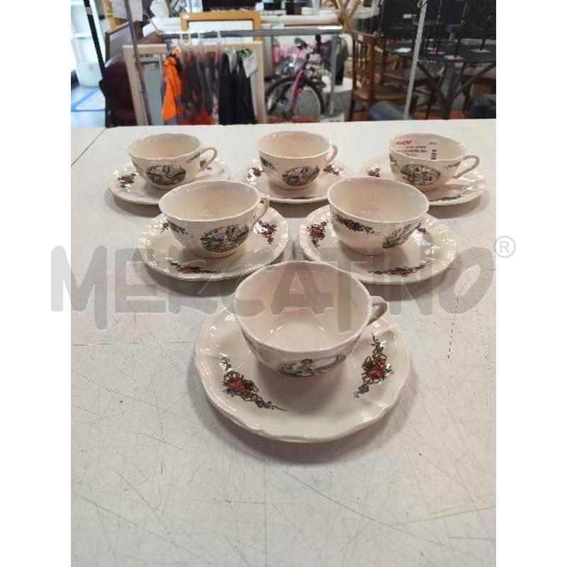 TAZZE PZ.6 SARREGUEMINES SCENE BUCOLICHE CER BIA | Mercatino dell'Usato Verona fiera 1