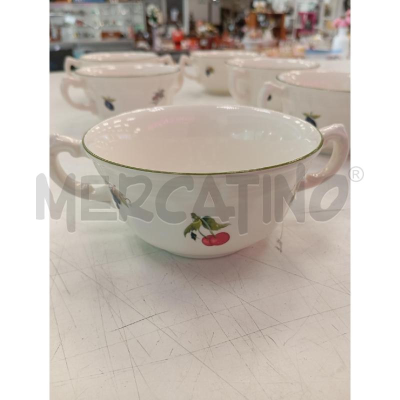 TAZZE PZ. 6 CONSOMME SAN CLAUDIO FRUTTA | Mercatino dell'Usato Verona fiera 2