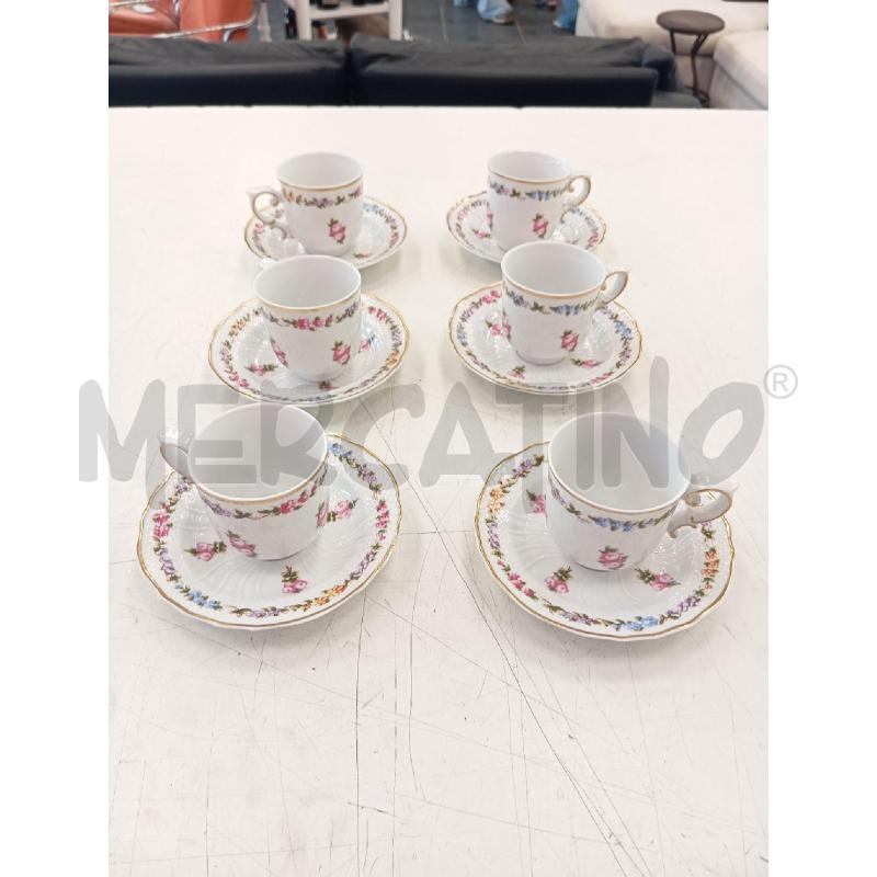 TAZZINE 6PZ DEC FLOREALE PER LAVAZZA | Mercatino dell'Usato Verona fiera 1