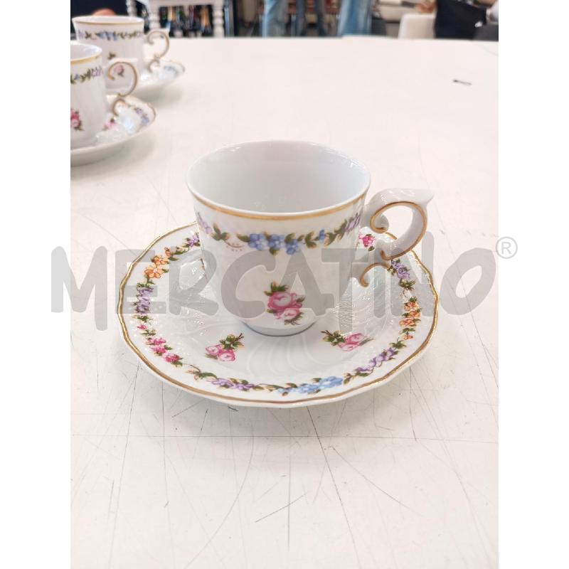 TAZZINE 6PZ DEC FLOREALE PER LAVAZZA | Mercatino dell'Usato Verona fiera 2