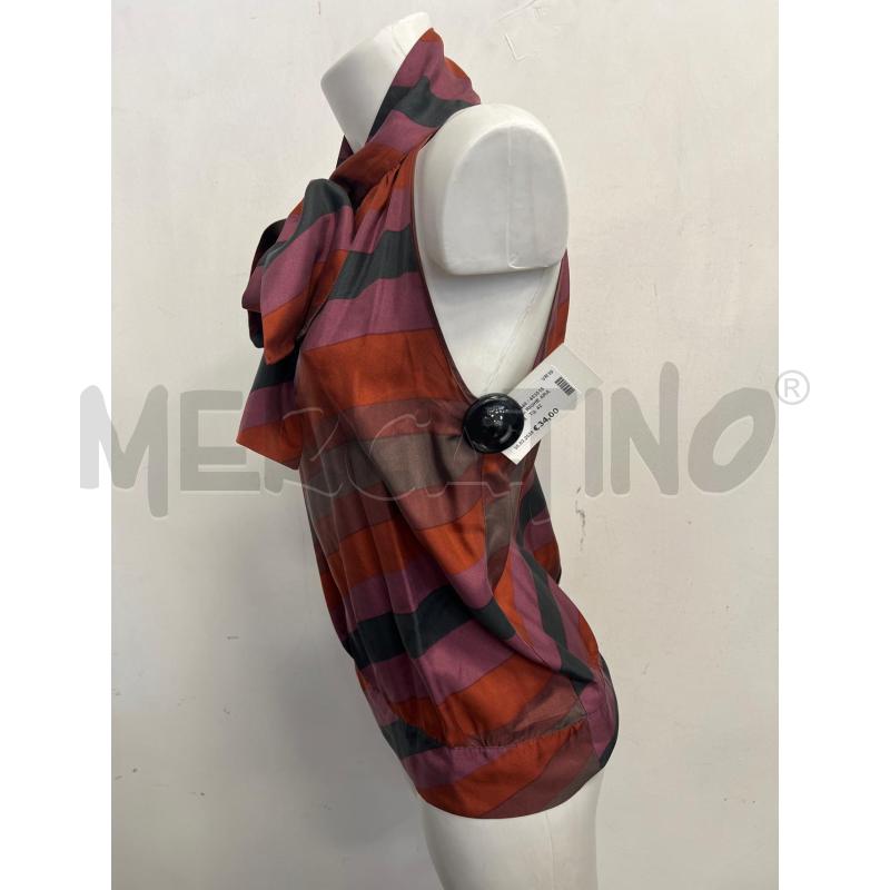 TOP JUCCA A RIGHE ARA BORDEAUX  | Mercatino dell'Usato Verona fiera 2