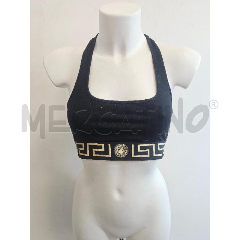 TOP  VERSACE CON GRECA E MEDUSA  NERO  | Mercatino dell'Usato Verona fiera 1