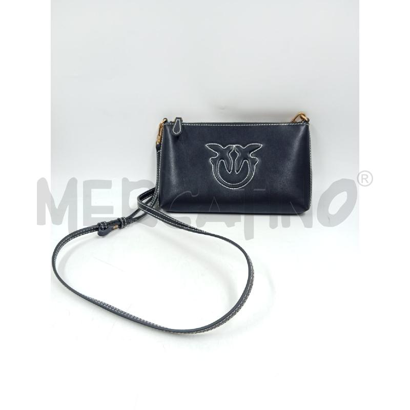TRACOLLA PINKO NERA CUCITURE LOGO BIANCO | Mercatino dell'Usato Verona fiera 1