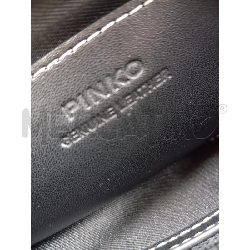 TRACOLLA PINKO NERA CUCITURE LOGO BIANCO | Mercatino dell'Usato Verona fiera 4