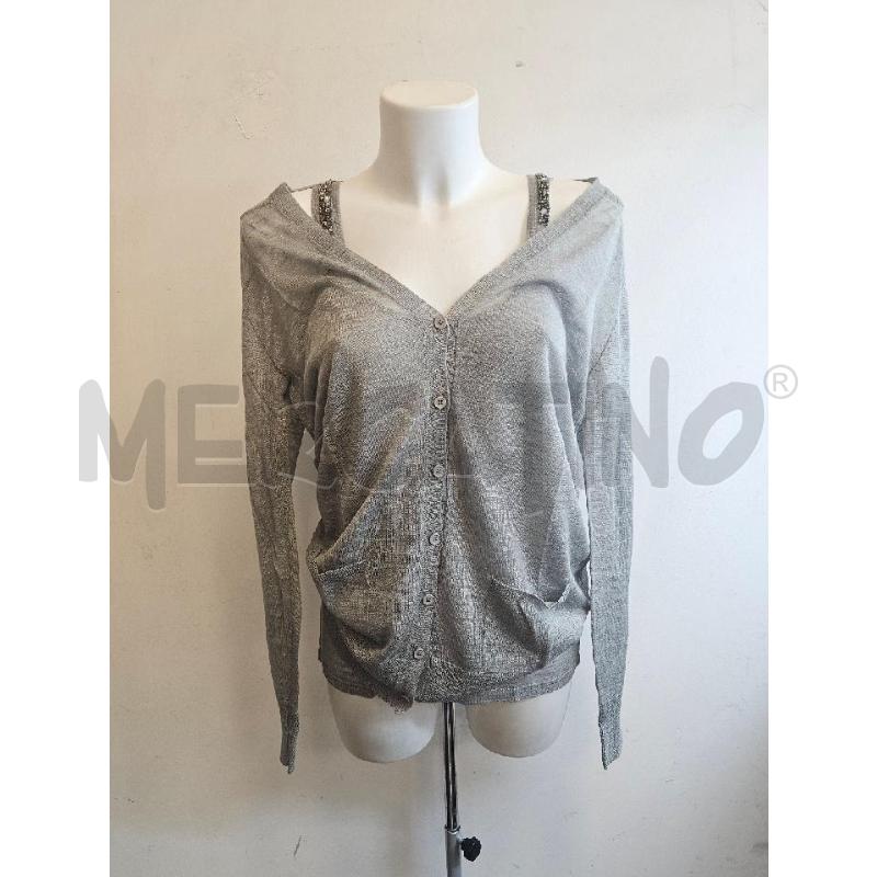 TWIN SET HANITA GRIGIO CANOTTA CON STRASS SPALLE  | Mercatino dell'Usato Verona fiera 1