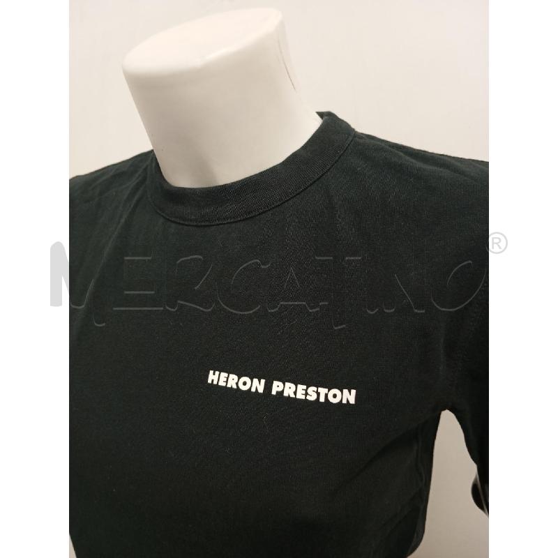 T SHIRT DONNA HERON ORESTON NERO SCRITTA RETRO  | Mercatino dell'Usato Verona fiera 2