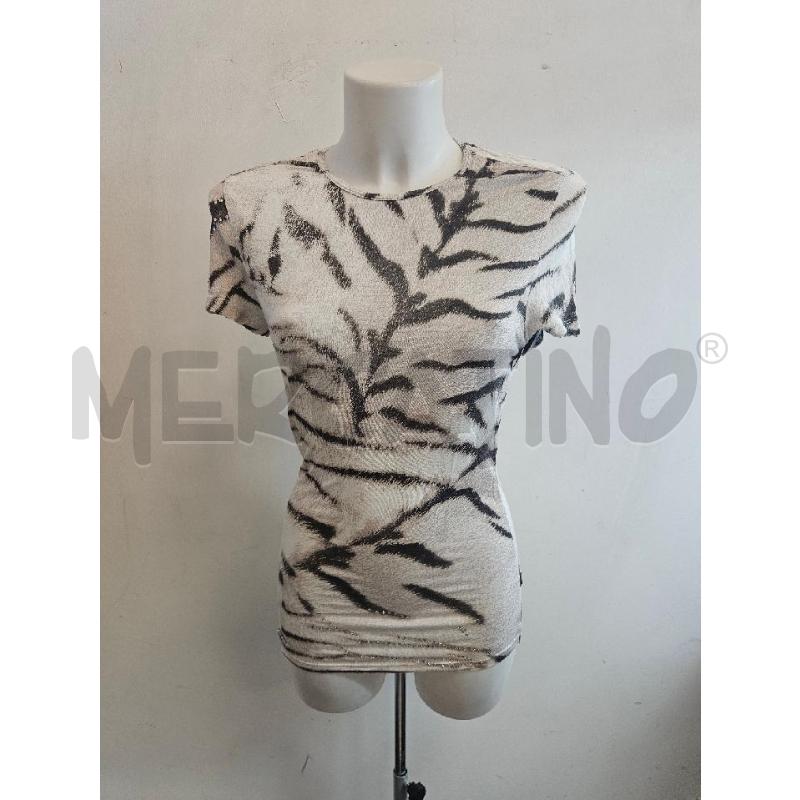 T SHIRT DONNA JUST CAVALLI ANIMALIER GRI NERO  | Mercatino dell'Usato Verona fiera 1