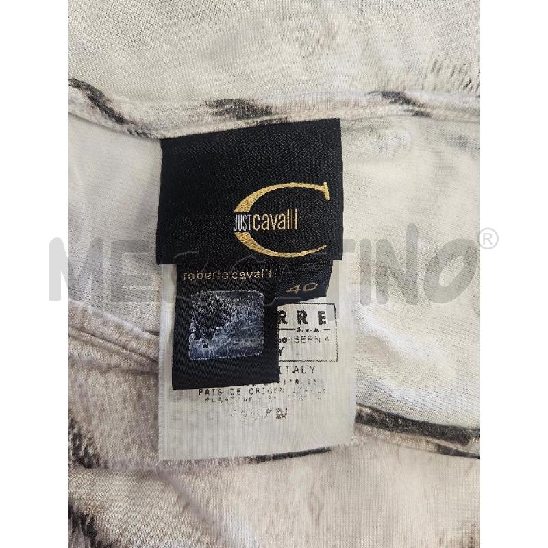 T SHIRT DONNA JUST CAVALLI ANIMALIER GRI NERO  | Mercatino dell'Usato Verona fiera 4