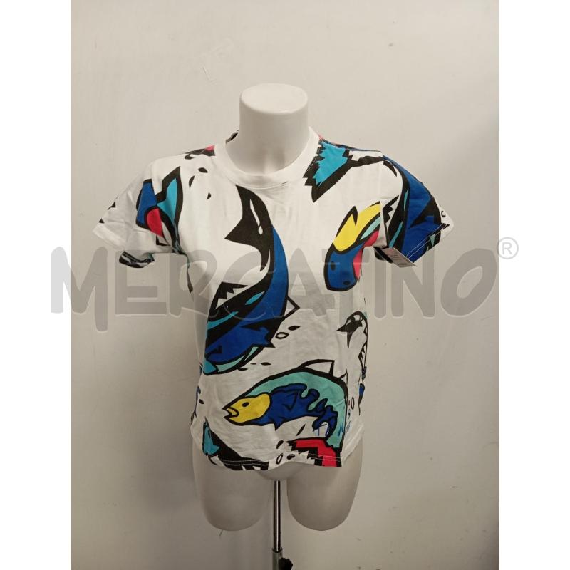 T SHIRT DONNA KENZO BIANCA PESCI BLU  | Mercatino dell'Usato Verona fiera 1
