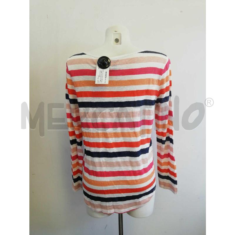 T SHIRT D ARMANI JEANS RIGHE MULTICOLOR TASCHINO  | Mercatino dell'Usato Verona fiera 2