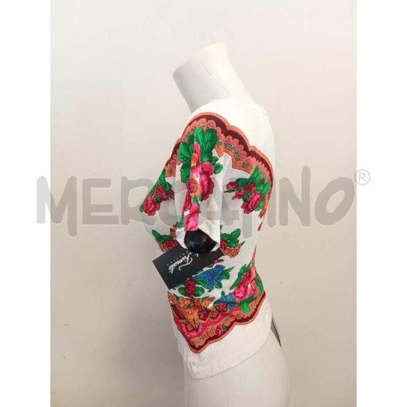 T SHIRT D BLUMARINE FIORI ROSSI ROSA VERDE BLU  | Mercatino dell'Usato Verona fiera 3