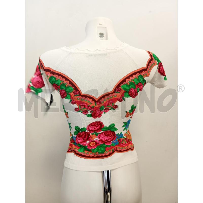 T SHIRT D BLUMARINE FIORI ROSSI ROSA VERDE BLU  | Mercatino dell'Usato Verona fiera 4