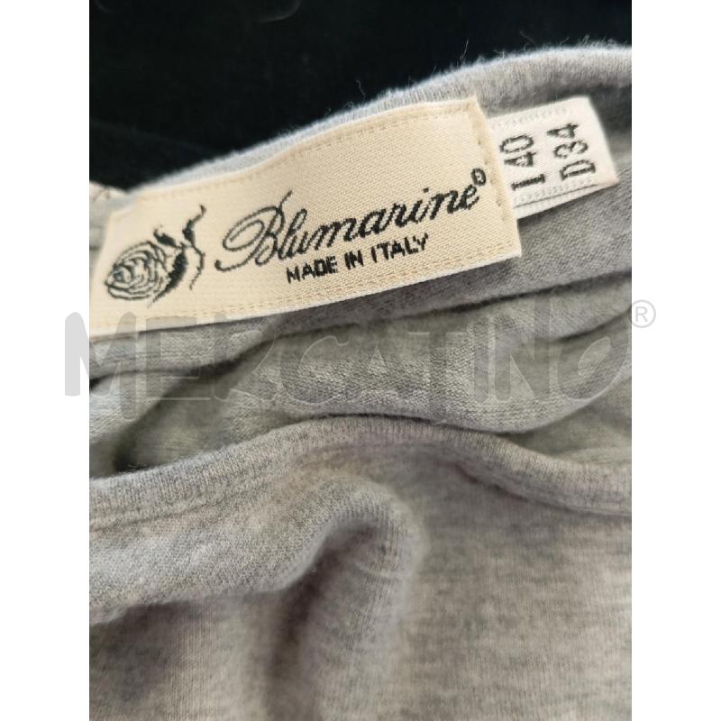 T SHIRT D BLUMARINE GRIGIA SCRITTA STRASS * | Mercatino dell'Usato Verona fiera 2