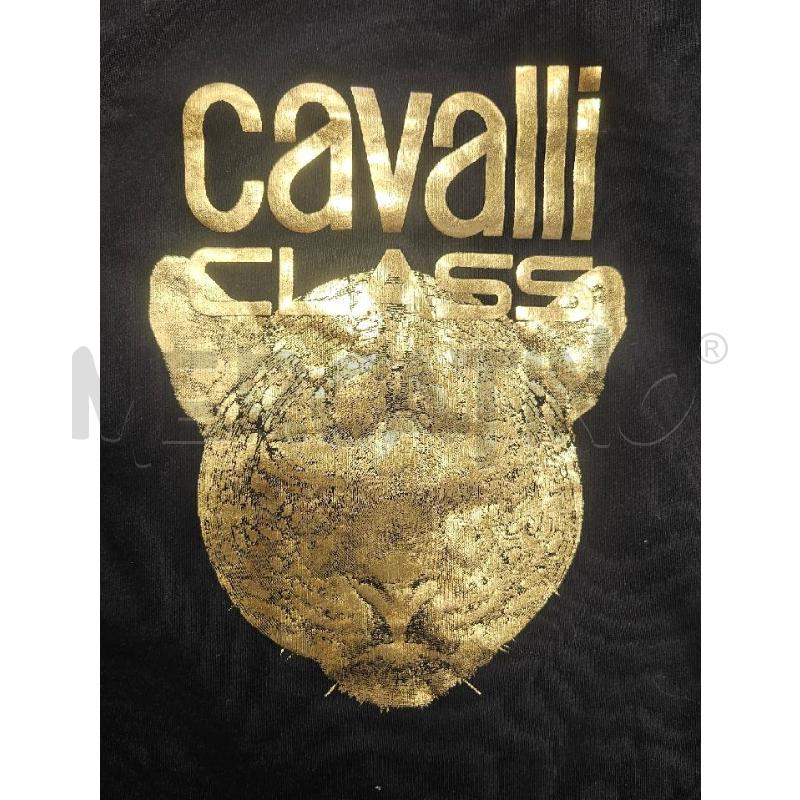 T SHIRT D CAVALLI CLASS NERA STAMPA DORATA MET | Mercatino dell'Usato Verona fiera 4