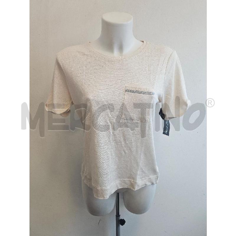 T SHIRT D ESCADA BEIGE TASCHINO IN LINO  | Mercatino dell'Usato Verona fiera 1