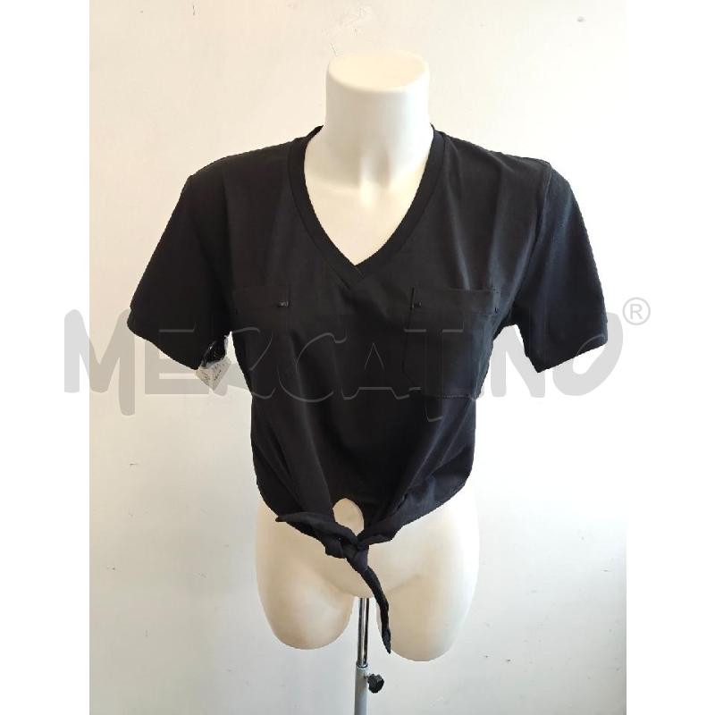 T SHIRT D FLAVIO CASTELLANI NERA DUE TASCHE  | Mercatino dell'Usato Verona fiera 1