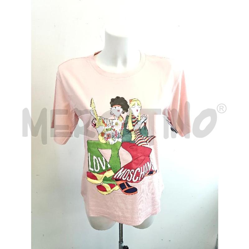 T SHIRT D LOVE MOSCHINO PEACE AND LOVE ROSA  | Mercatino dell'Usato Verona fiera 1