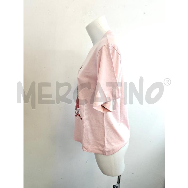 T SHIRT D LOVE MOSCHINO PEACE AND LOVE ROSA  | Mercatino dell'Usato Verona fiera 2