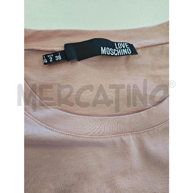 T SHIRT D LOVE MOSCHINO PEACE AND LOVE ROSA  | Mercatino dell'Usato Verona fiera 4