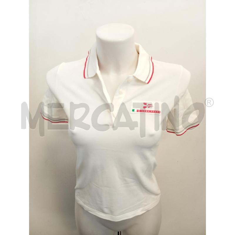 T SHIRT D LUNA ROSSA IN PIQUET BIANCA  | Mercatino dell'Usato Verona fiera 1