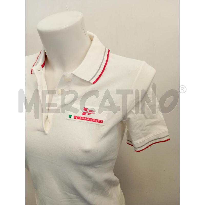 T SHIRT D LUNA ROSSA IN PIQUET BIANCA  | Mercatino dell'Usato Verona fiera 2